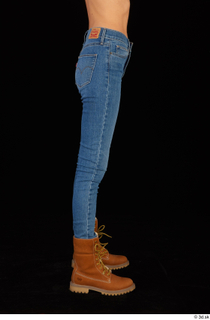 Shenika blue jeans brown shoes workers leg lower body 0007.jpg